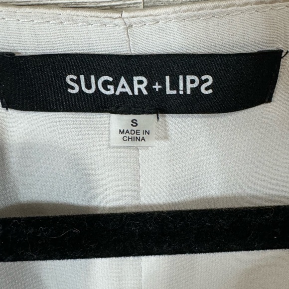 Long Sleeve Surplice Crop Top, Blouse, Size Small, Champagne, V-neck, Satin - Picture 6 of 9